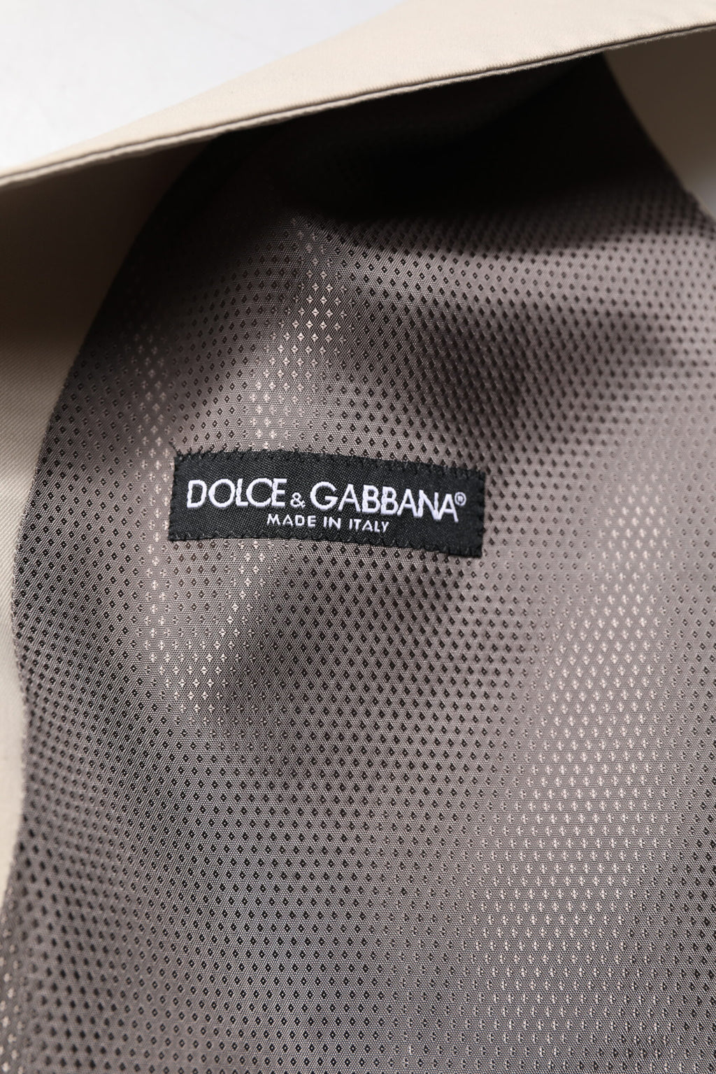 Gilet habillé beige et gris pour homme Dolce &amp; Gabbana