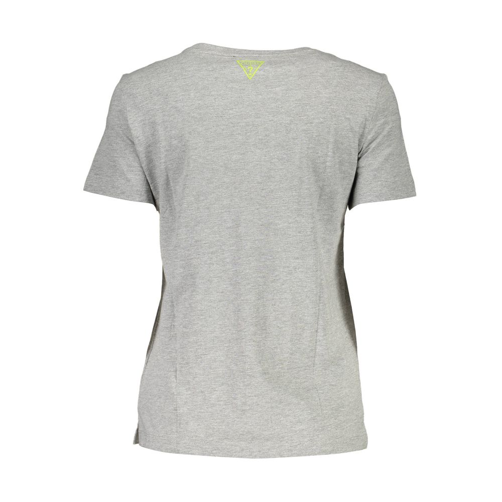 T-shirt unisexe en coton gris Guess Jeans