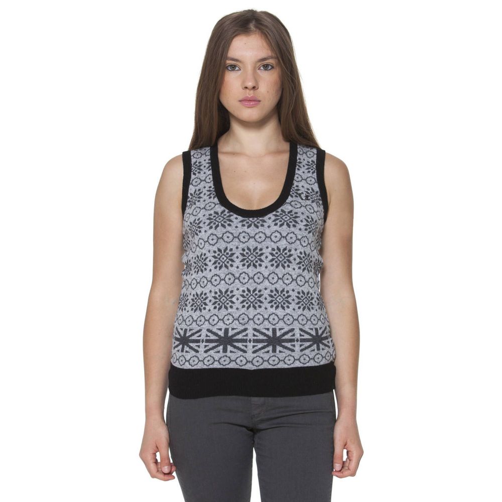 Grauer Wollpullover von Fred Perry