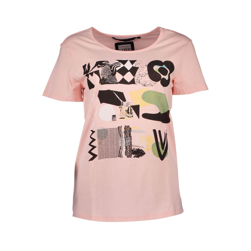 T-shirt unisexe en coton rose Silvian Heach