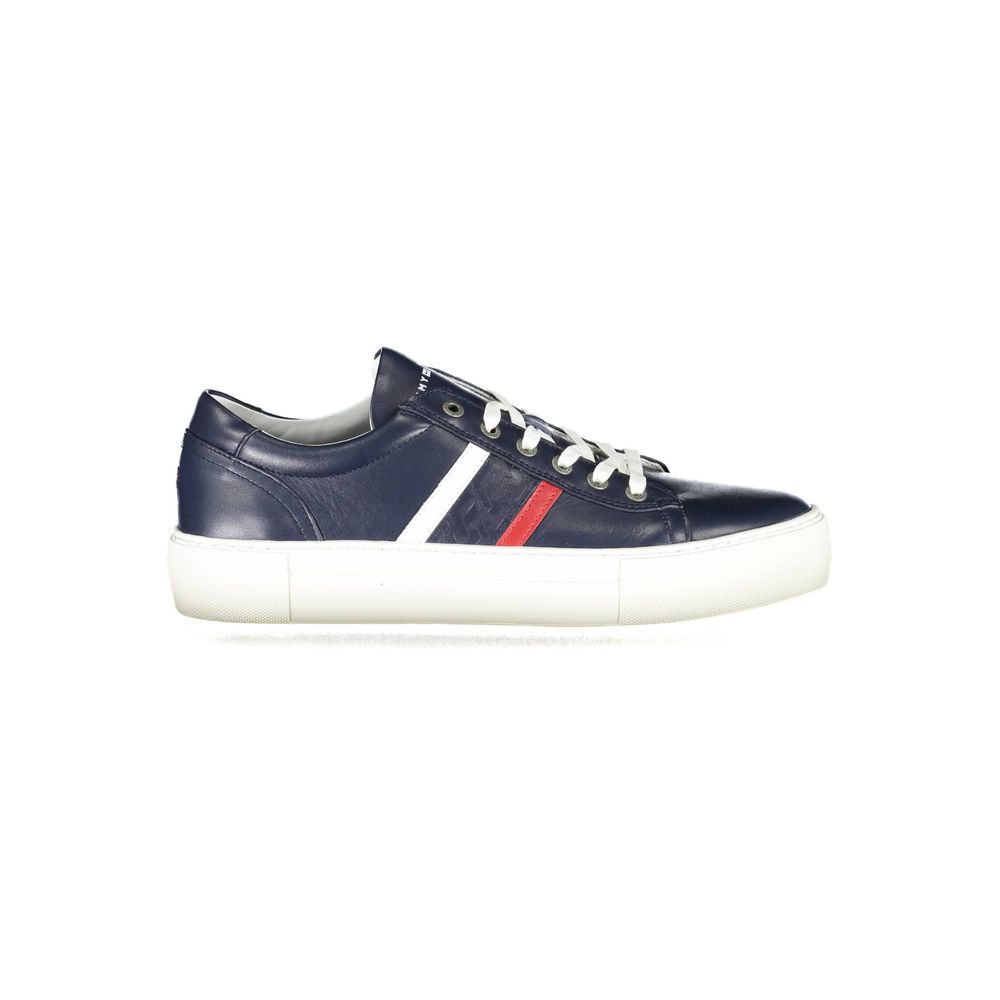 Baskets Tommy Hilfiger en cuir bleu pour homme