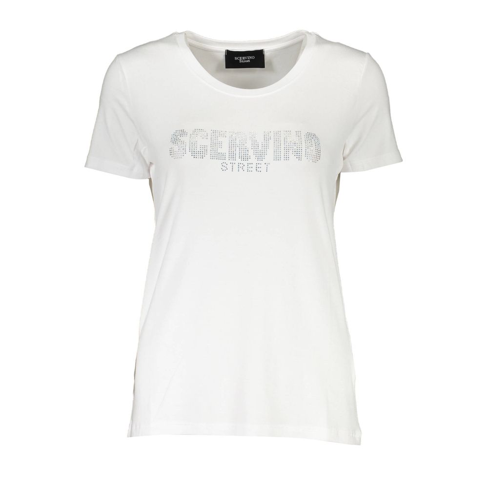 T-shirt femme blanc élasthanne Scervino Street