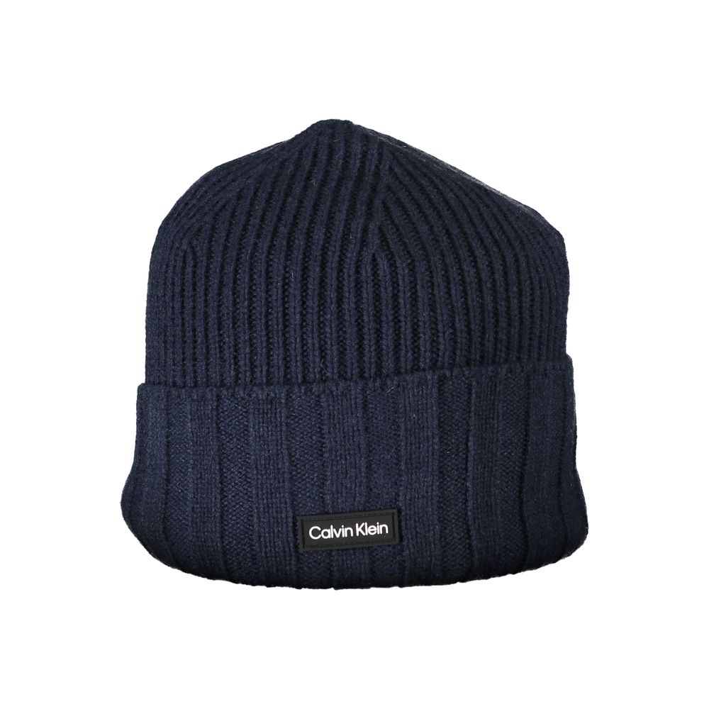 Calvin Klein Chic Cap aus Wollmischung mit Kontrastdetails