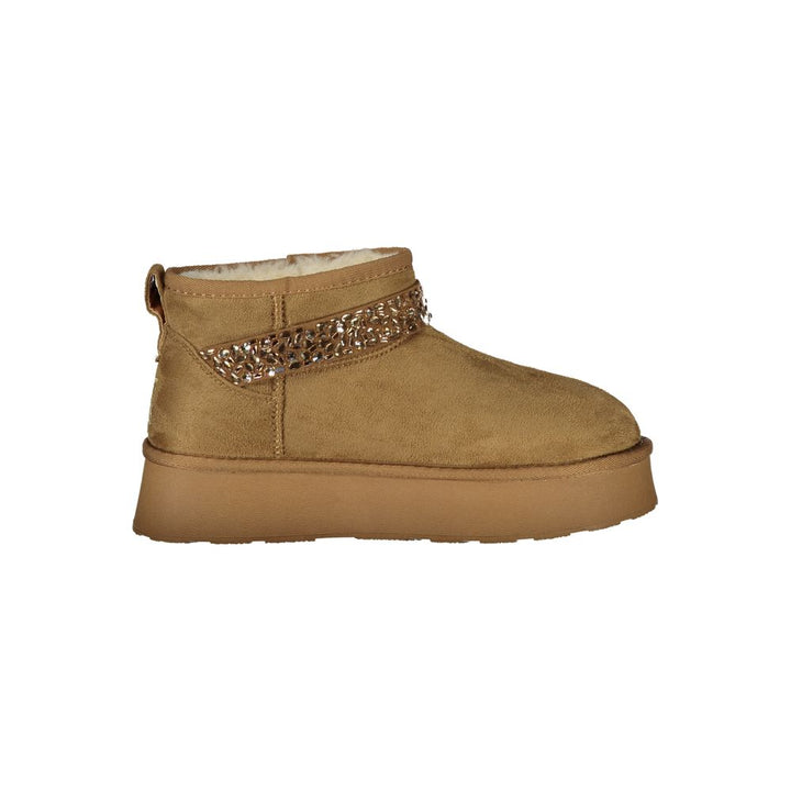 Laura Biagiotti Brauner Polyester-Damenstiefel