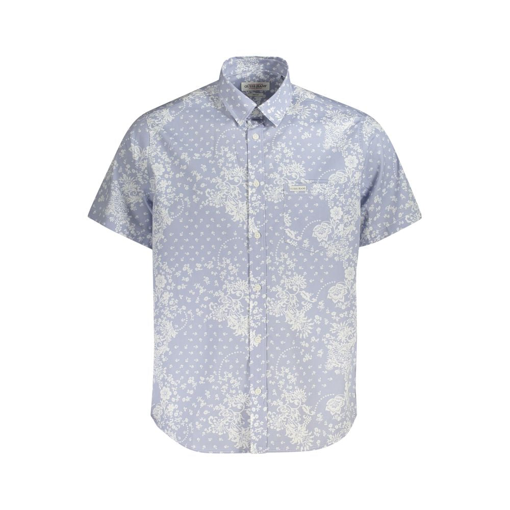 Guess Jeans Light Blue Cotton Men Shirt