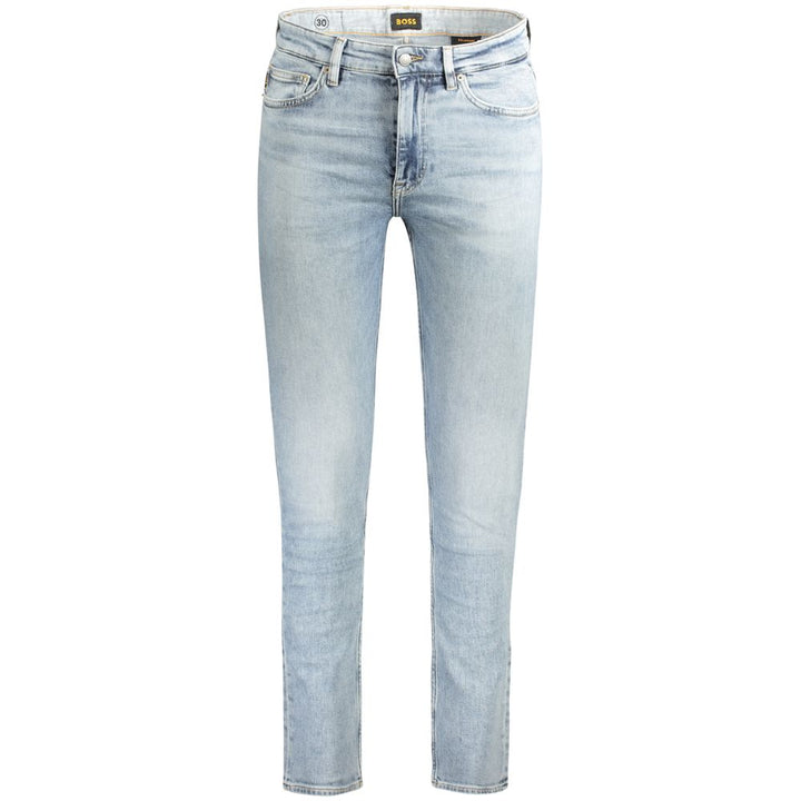 Hugo Boss Hellblaue Baumwolle Herren Jeans
