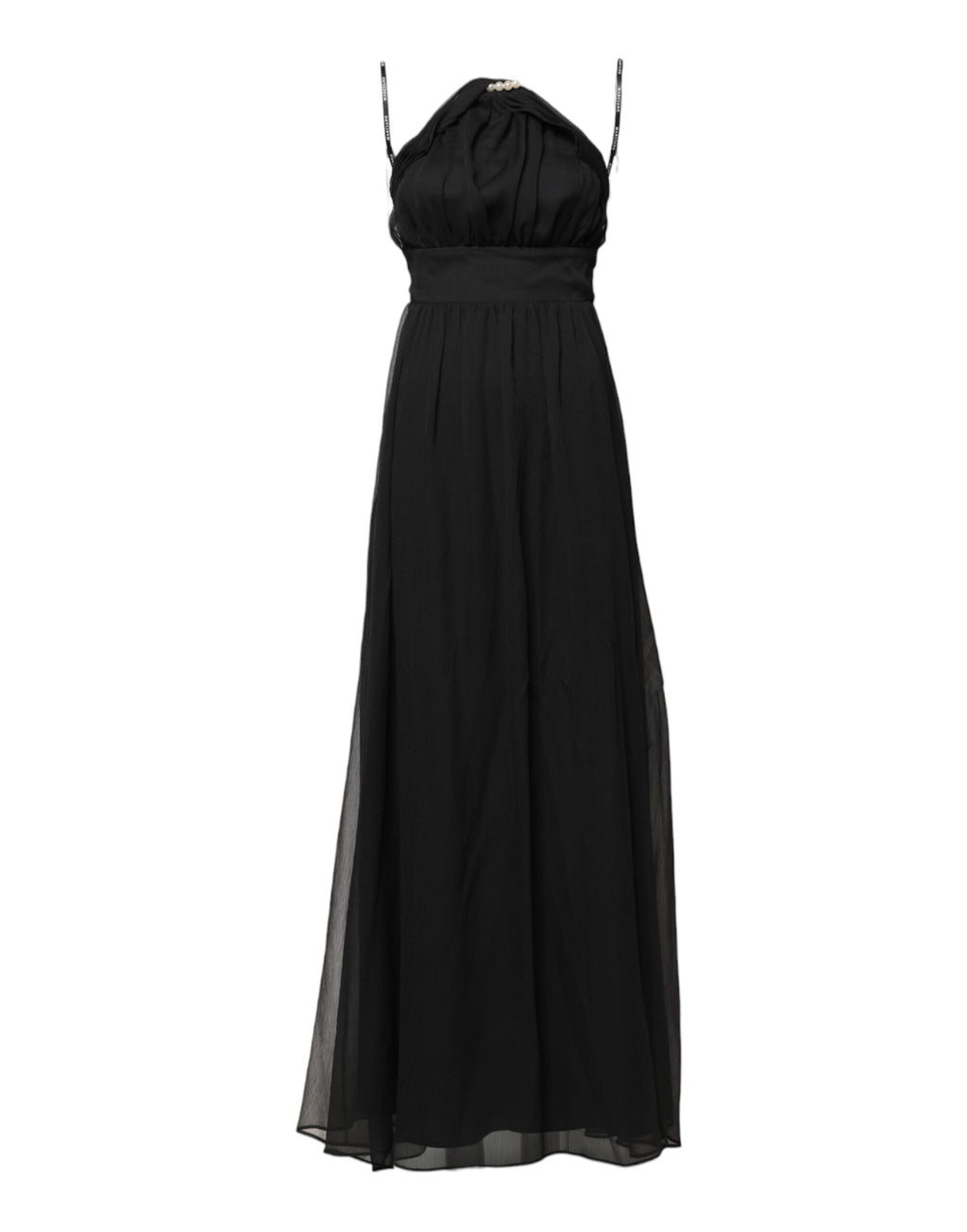 Robe longue sans manches en tulle noir et perles Marciano by Guess