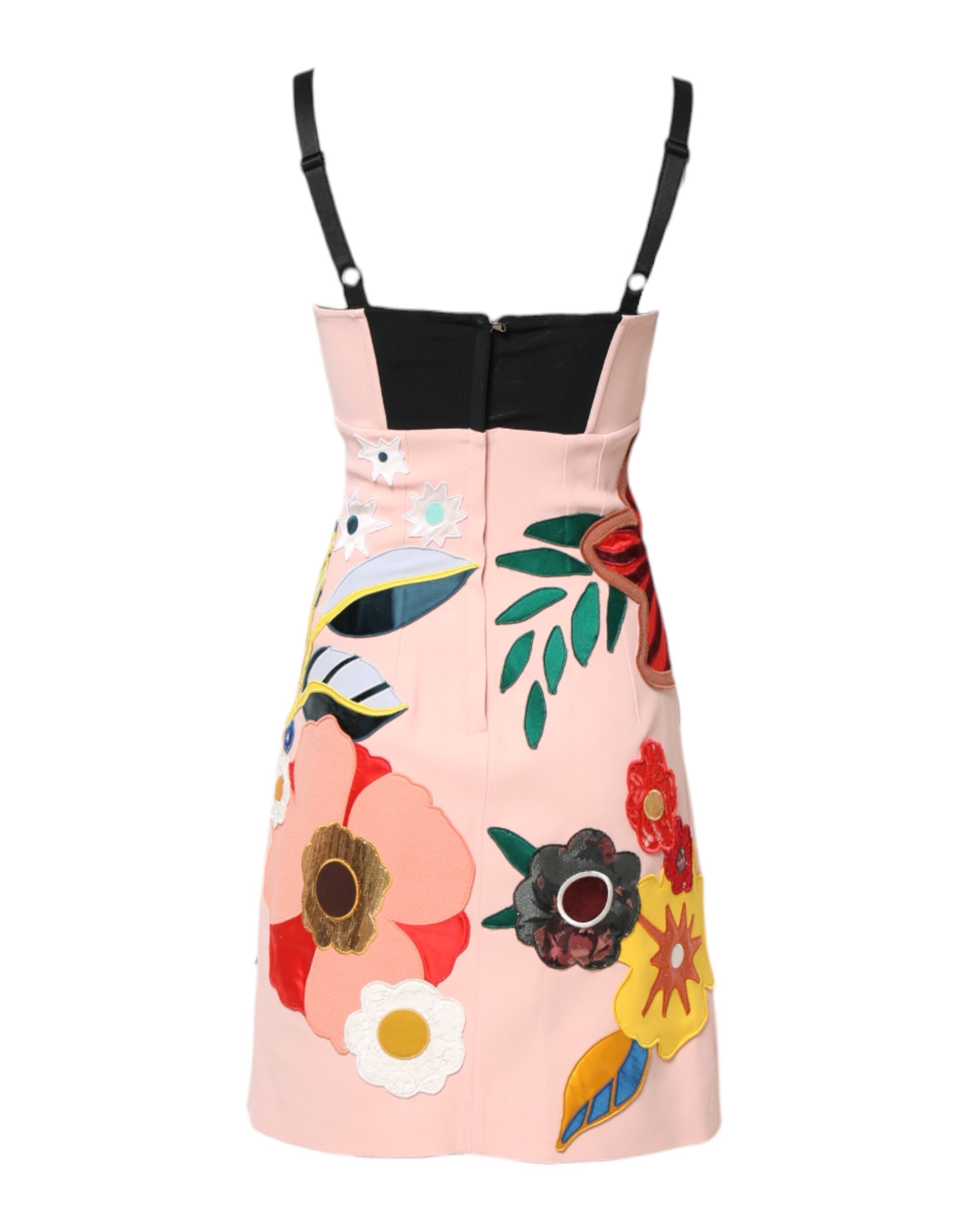 Dolce &amp; Gabbana, Rosa Minikleid mit Spaghettiträgern und Blumenmuster