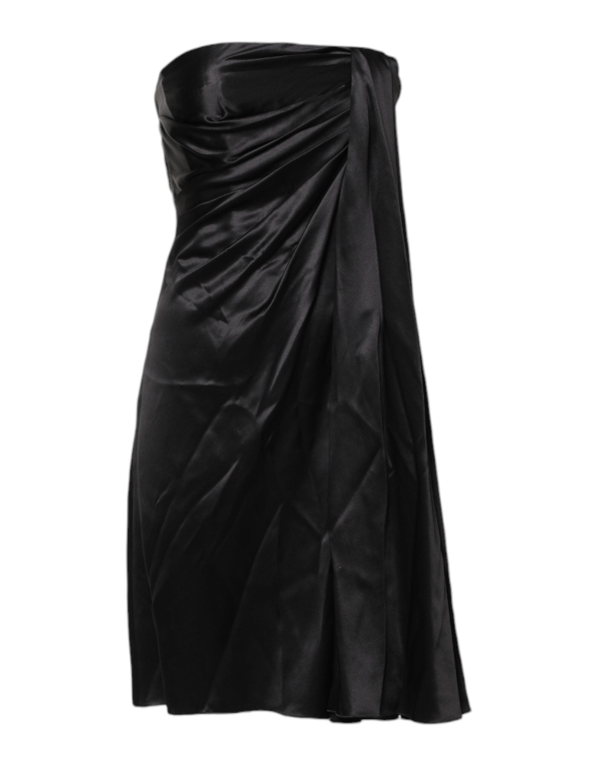 Dolce &amp; Gabbana Schwarzes trägerloses Etui-Minikleid in A-Linie