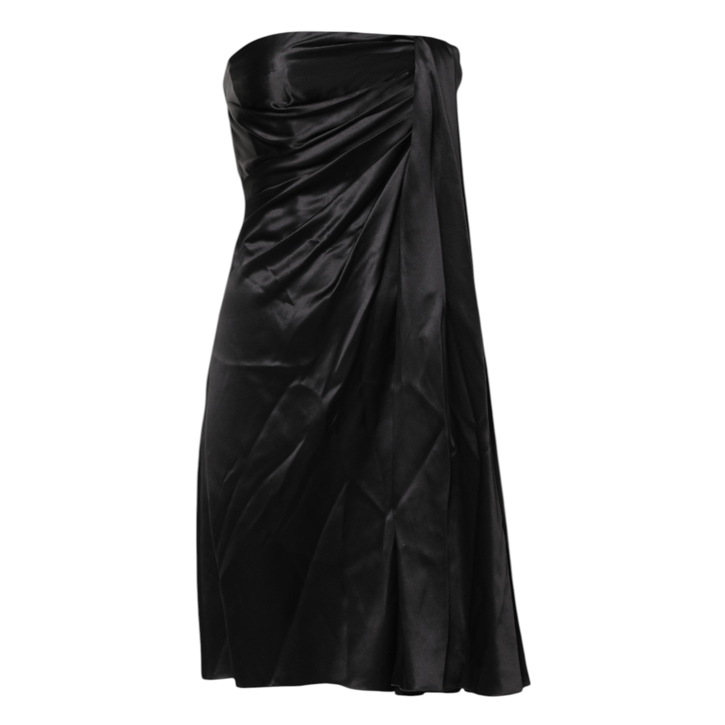 Dolce &amp; Gabbana Schwarzes trägerloses Etui-Minikleid in A-Linie