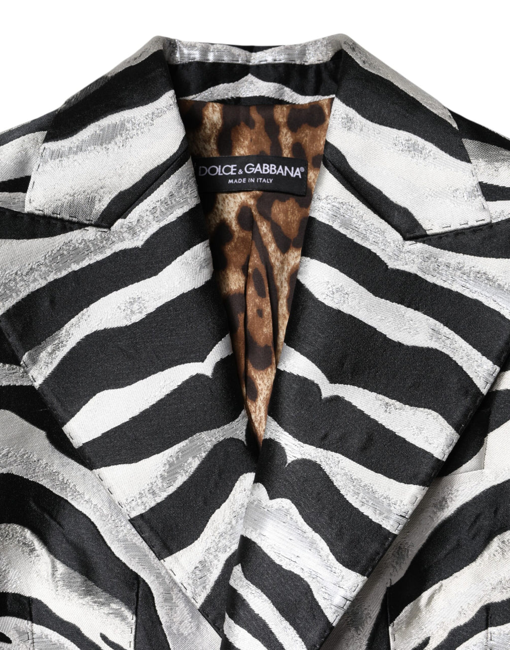Dolce &amp; Gabbana Schwarz-Weiß-Polyester-Blazerjacke für Damen