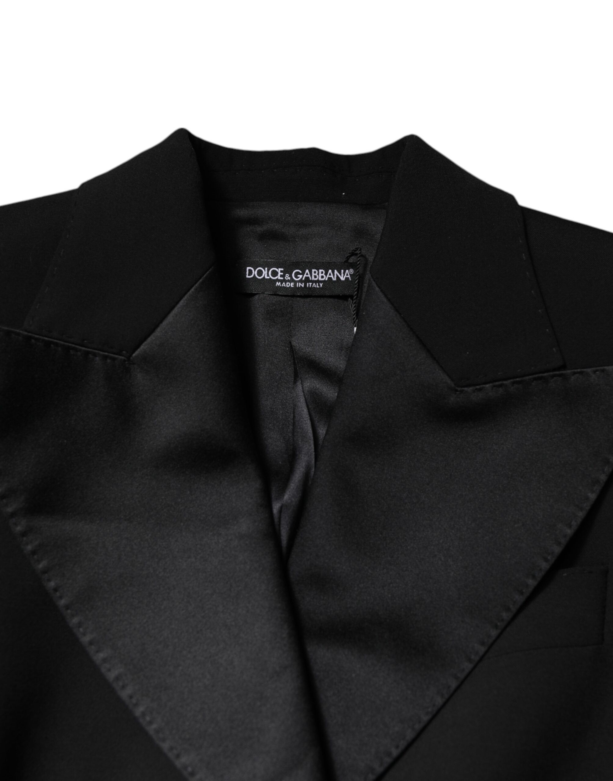 Dolce &amp; Gabbana - Robe-combinaison en laine noire pour femme - Manteau et veste