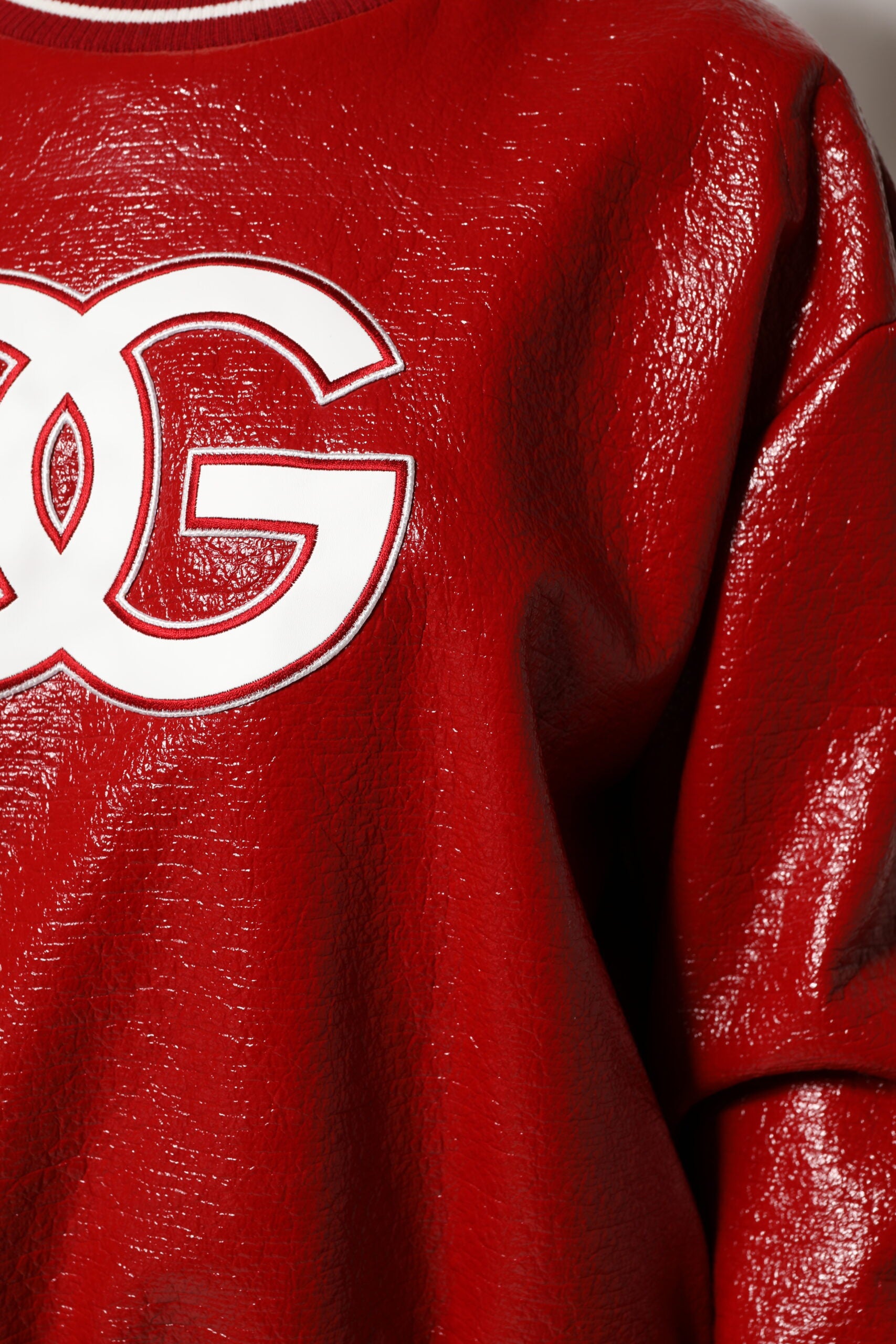 Dolce &amp; Gabbana Roter Pullover aus Wolle mit DGLogo-Stickerei
