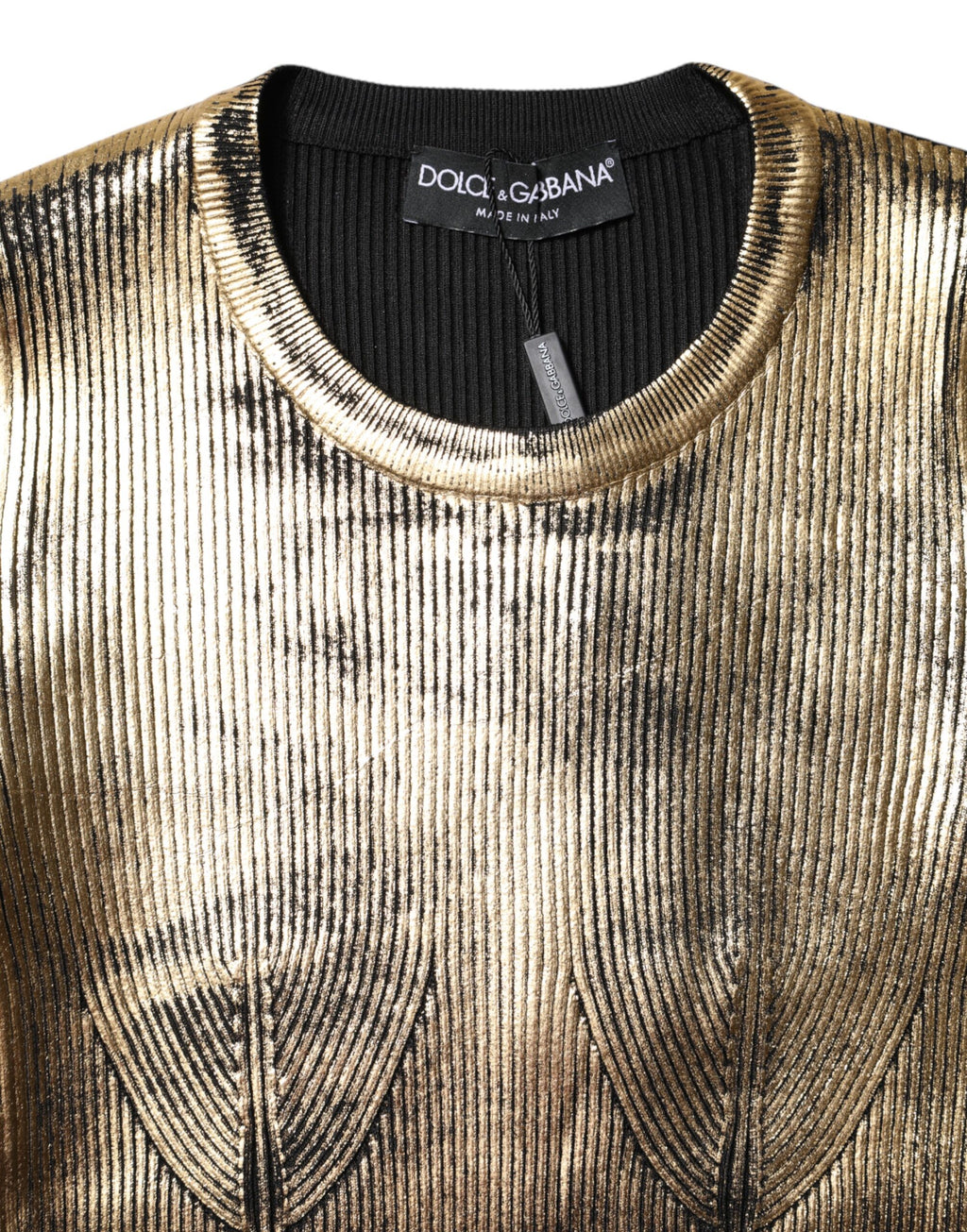 Pull à manches longues et col rond Dolce &amp; Gabbana doré