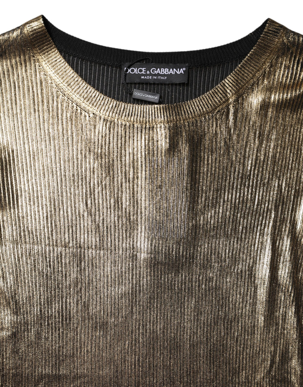 Pull à manches longues et col rond Dolce &amp; Gabbana doré