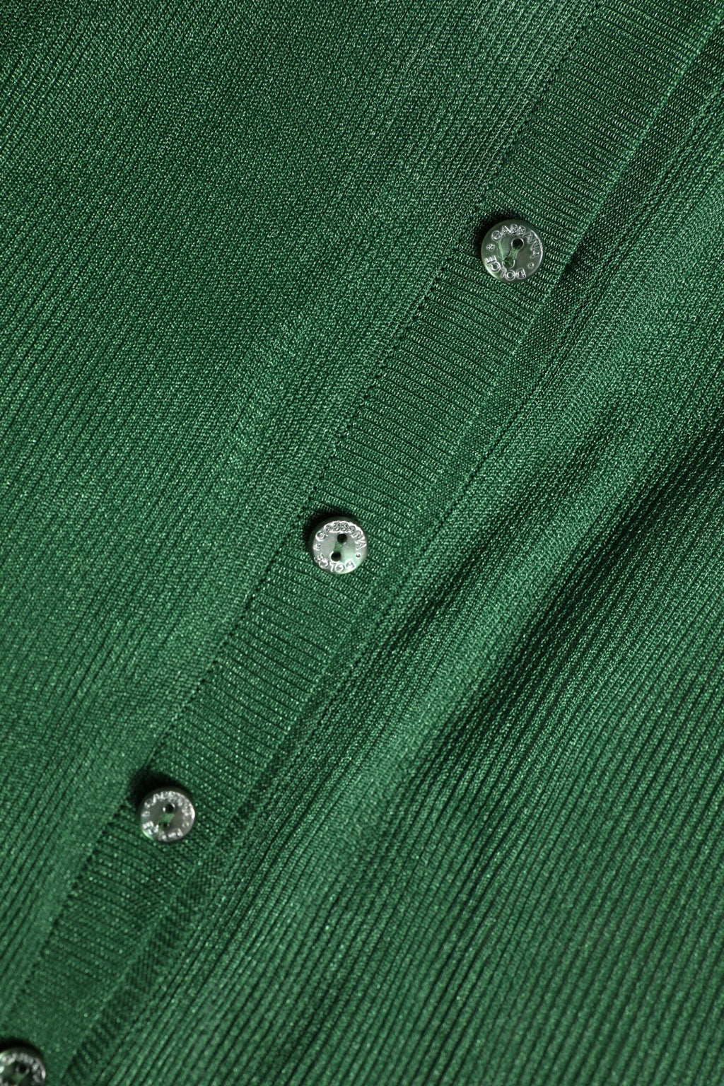 Dolce &amp; Gabbana Grüner Polyester-Cardigan mit langen Ärmeln