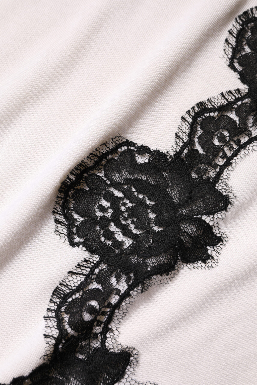 Débardeur Dolce &amp; Gabbana en cachemire blanc avec détails en dentelle florale