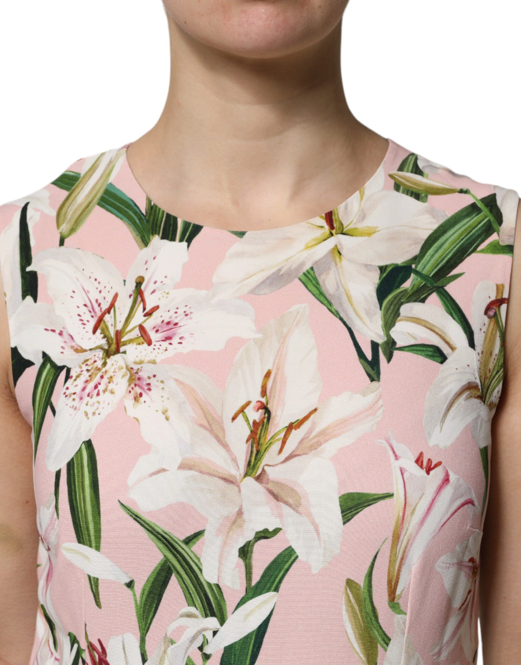Débardeur à col rond et imprimé floral multicolore Dolce &amp; Gabbana