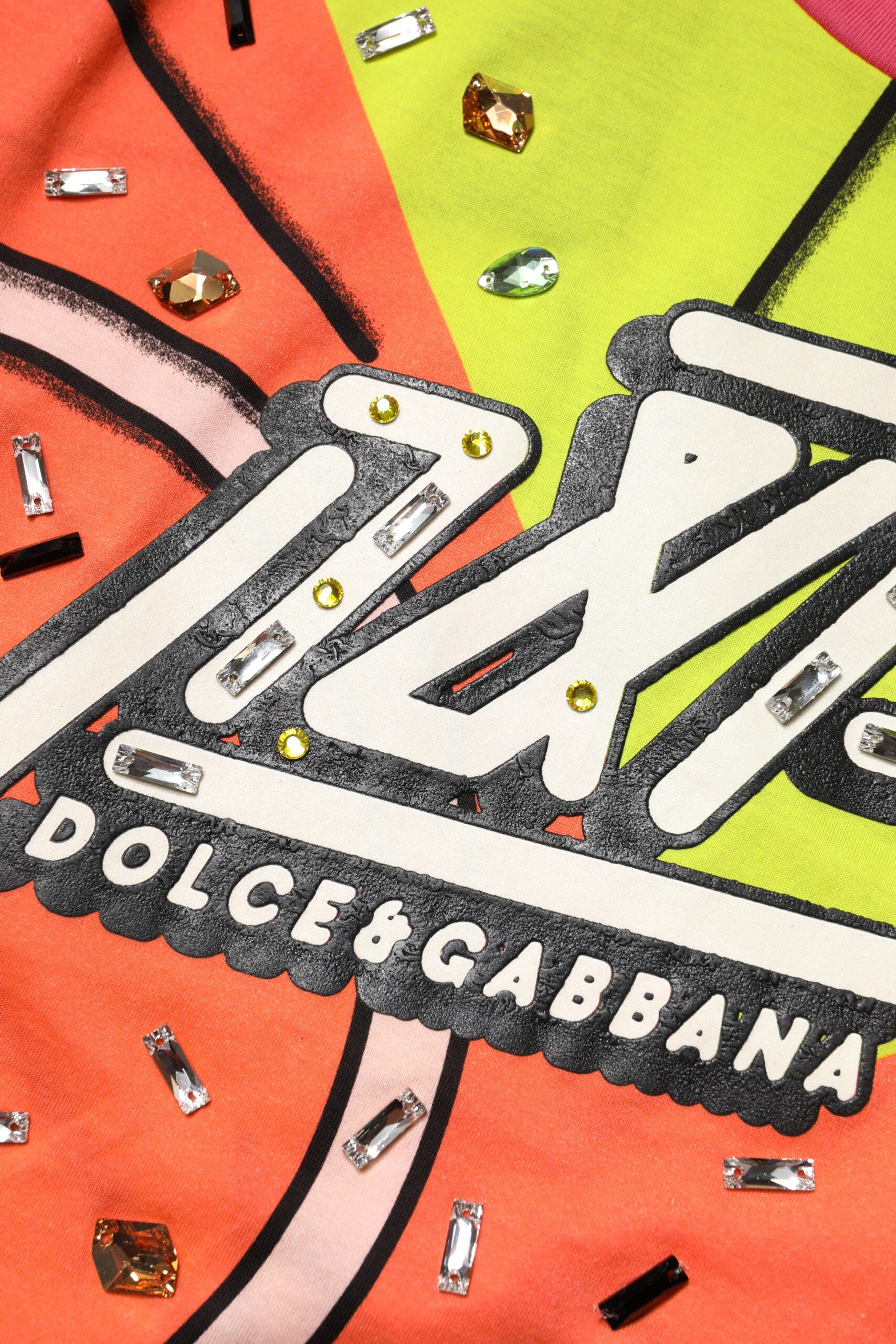 Haut Dolce &amp; Gabbana imprimé multicolore orné de cristaux