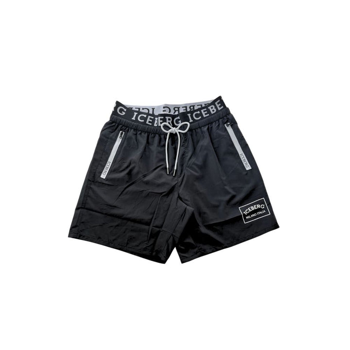 Iceberg Black Polyester Men Swim Short