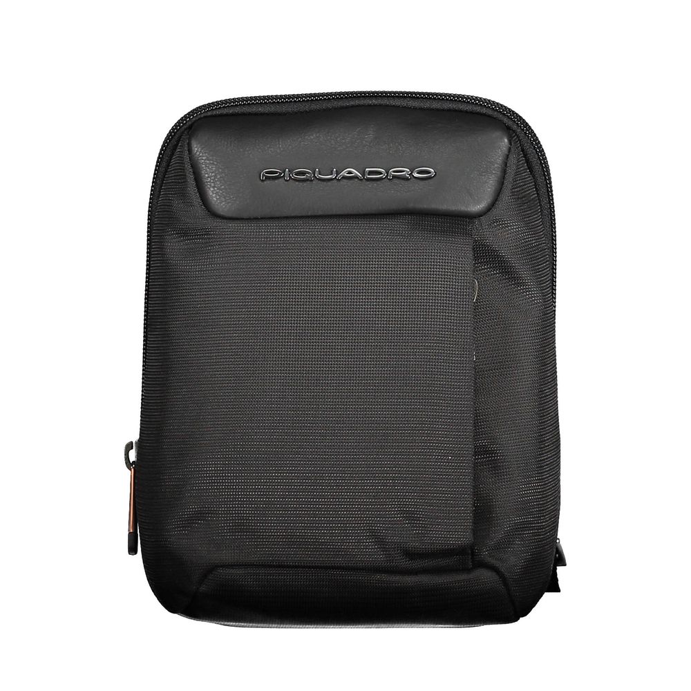 Piquadro – Schwarze Umhängetasche aus recyceltem Polyethylen für Herren