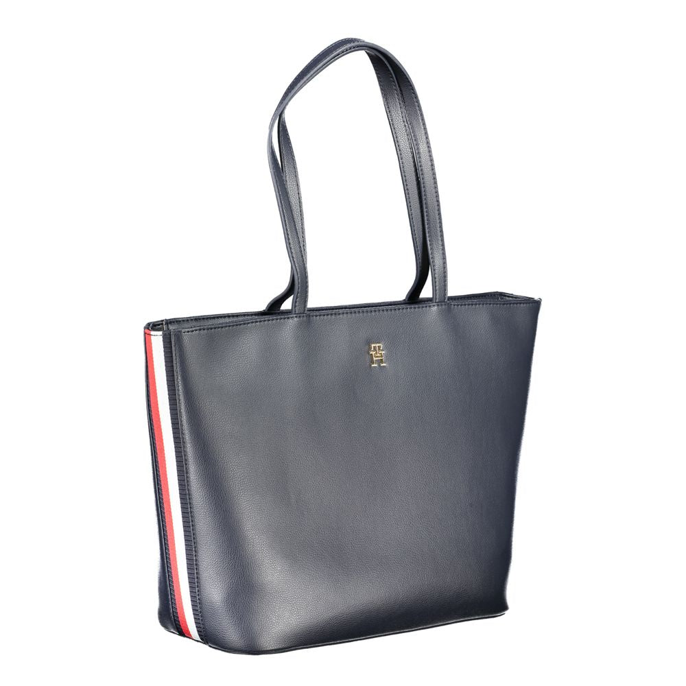 Tommy Hilfiger – Blaue Polyester-Handtasche