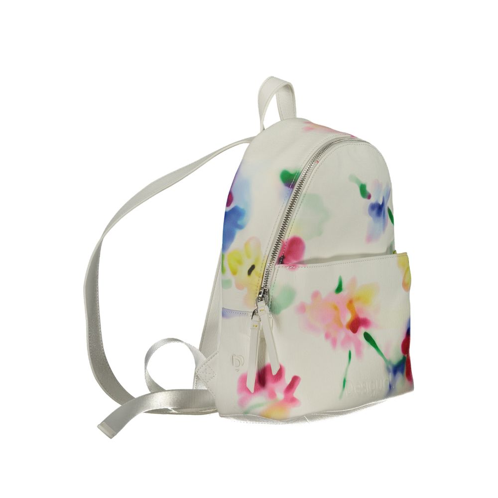 Desigual Weißer Polyester-Rucksack