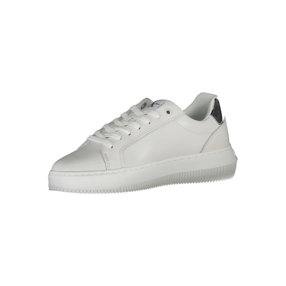 Calvin Klein Damen Sneaker aus weißem Leder