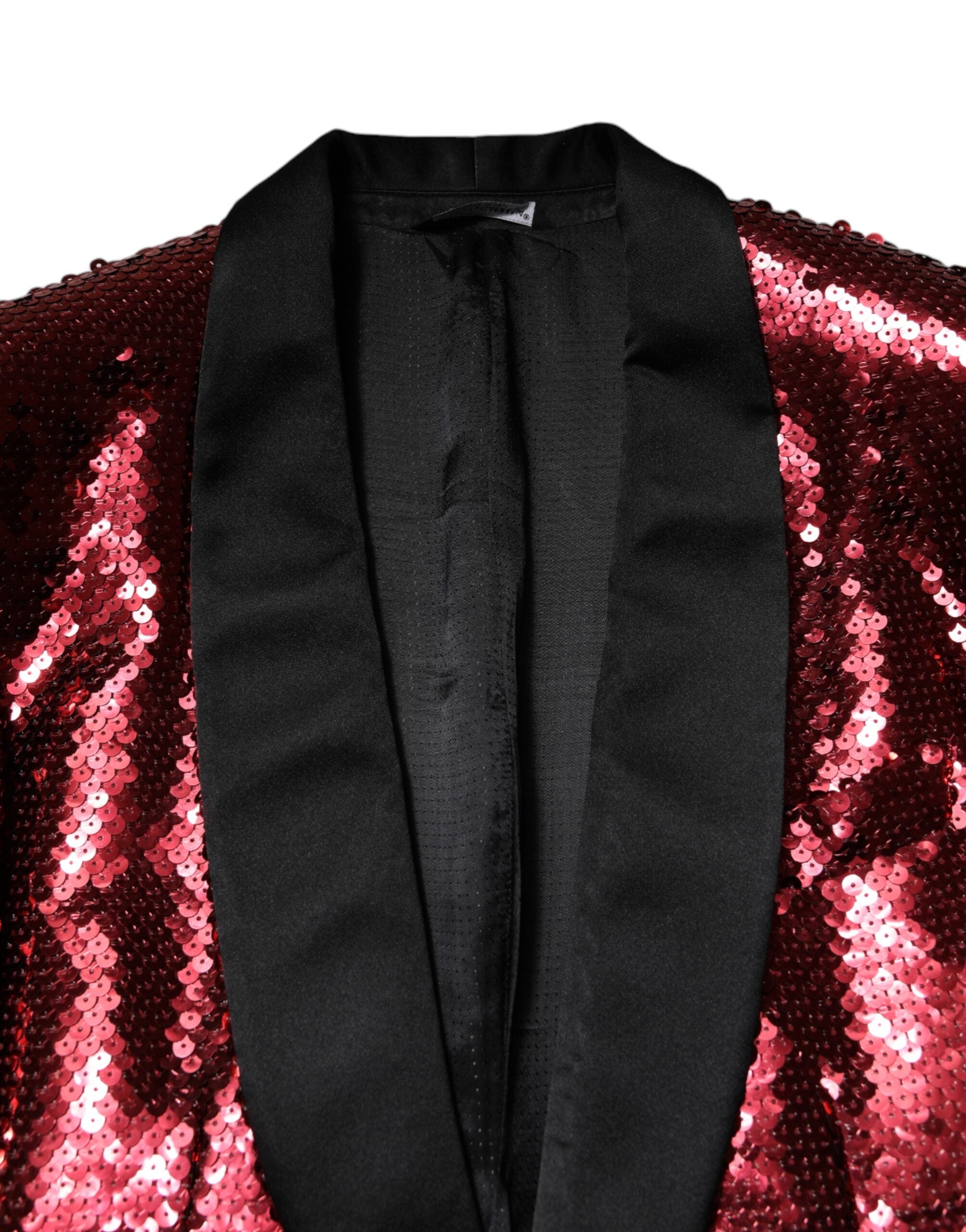 Veste blazer rouge ornée de sequins Dolce &amp; Gabbana SICILIA