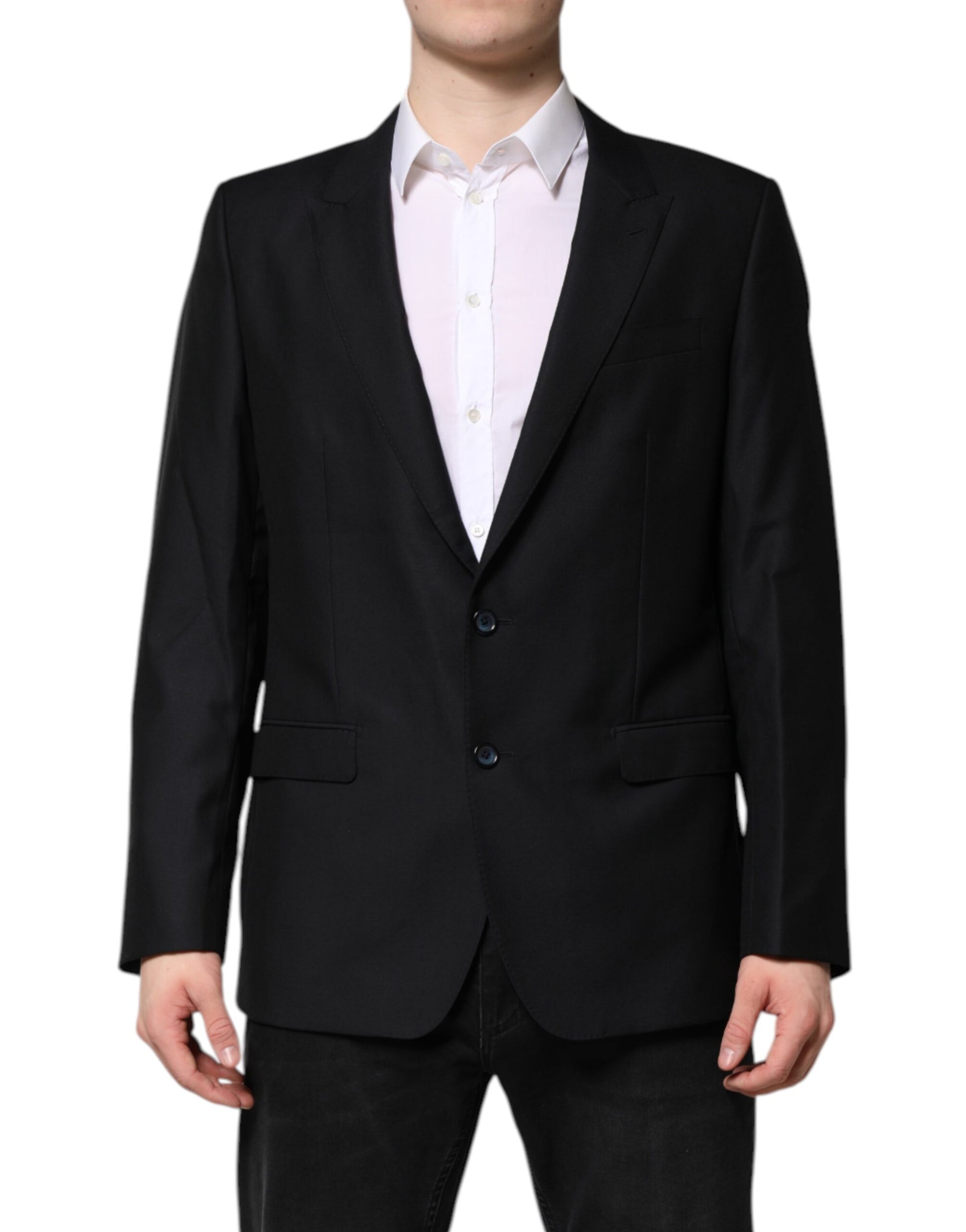 Dolce &amp; Gabbana Dunkelblauer MARTINI Wollblazer-Mantel