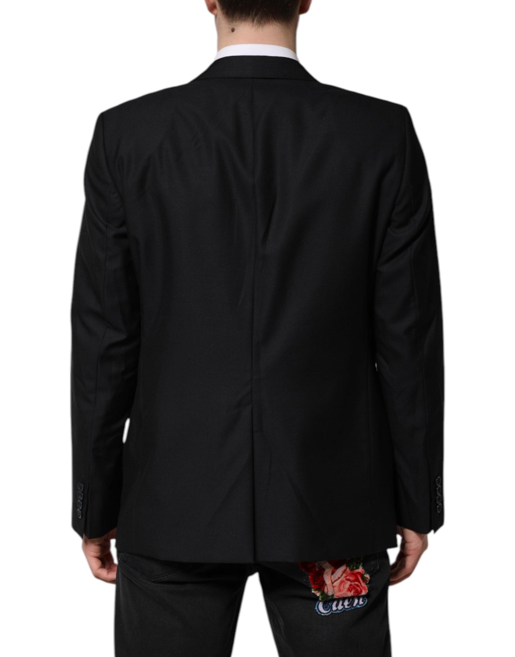 Dolce &amp; Gabbana Dunkelblauer MARTINI Wollblazer-Mantel