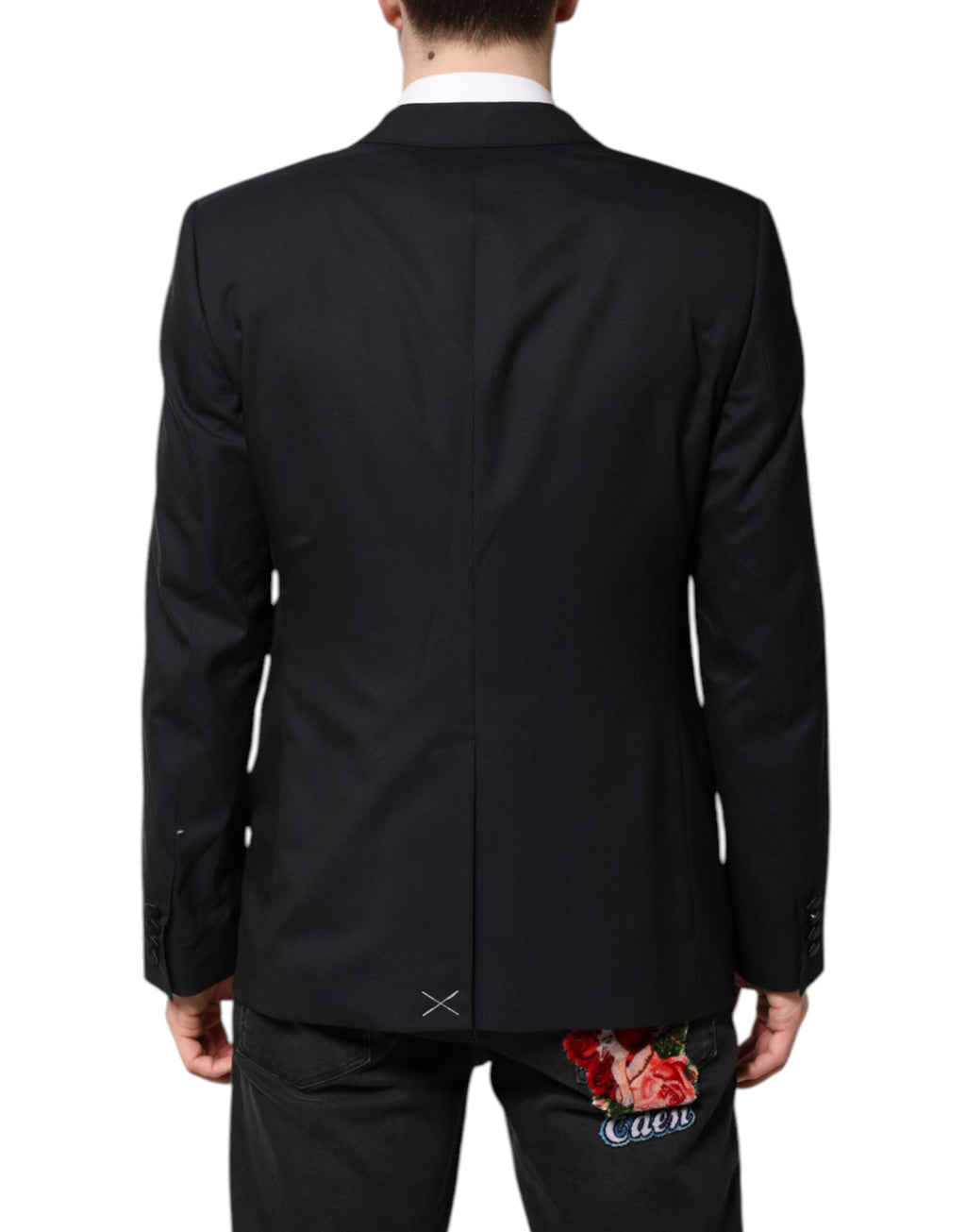 Veste de costume 2 pièces en laine bleu foncé MARTINI de Dolce &amp; Gabbana