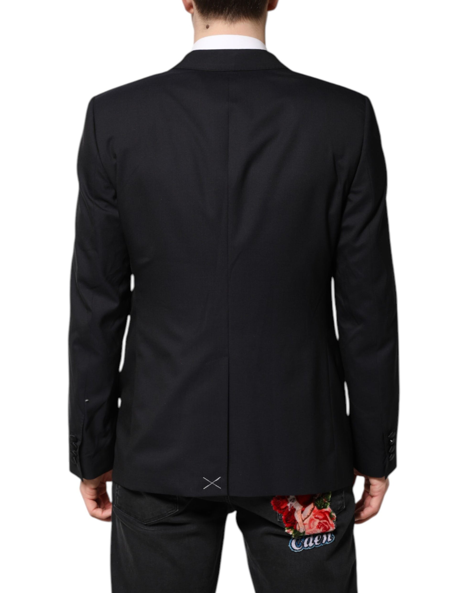 Dolce &amp; Gabbana – Dunkelblauer MARTINI-Wollanzug, 2-teilige Jacke