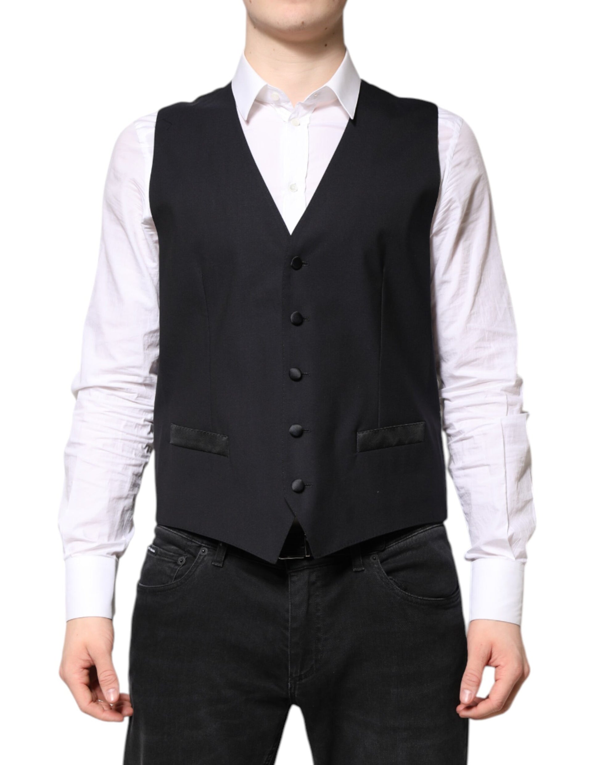 Dolce &amp; Gabbana – Dunkelblauer MARTINI-Wollanzug, 2-teilige Jacke