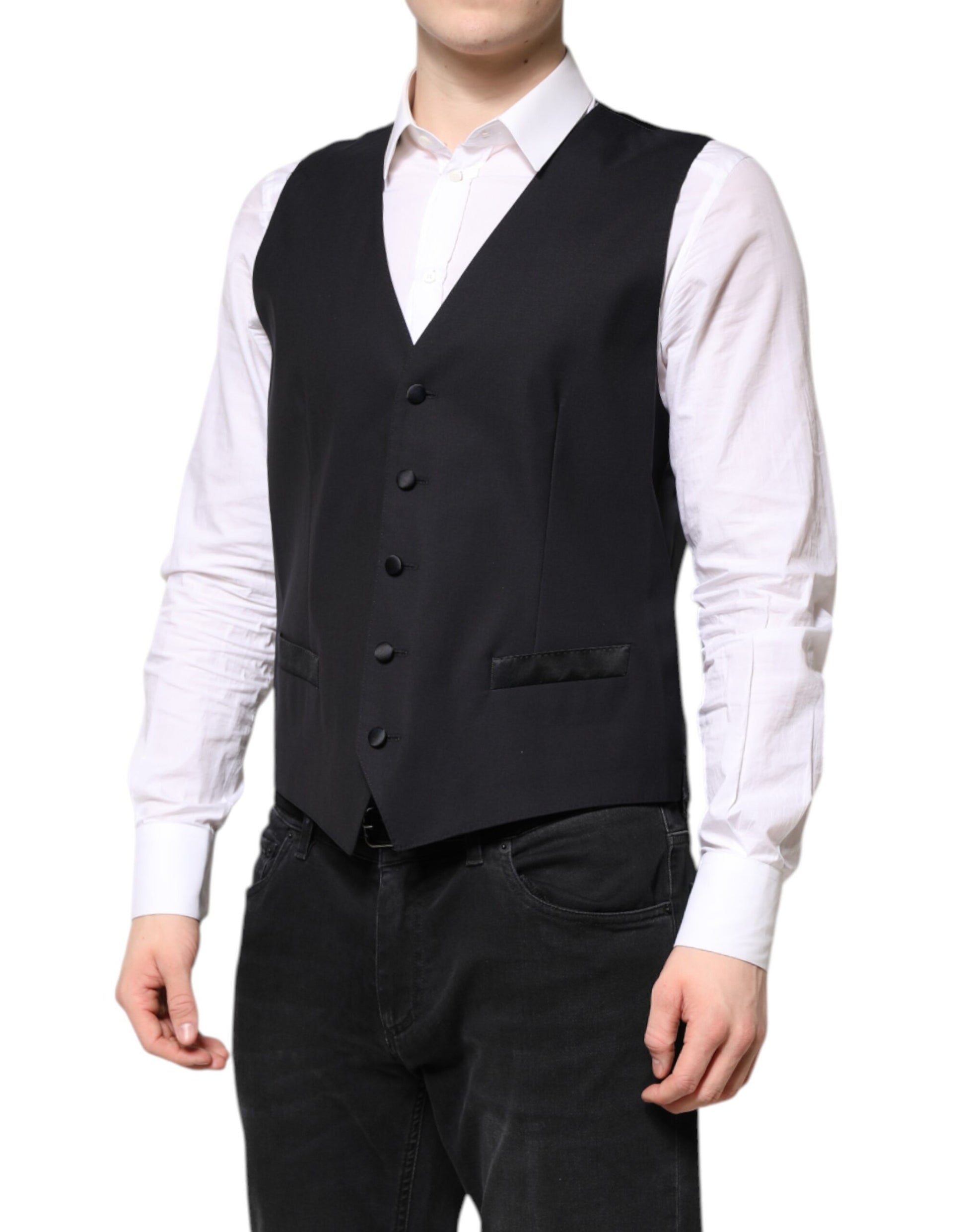 Dolce &amp; Gabbana – Dunkelblauer MARTINI-Wollanzug, 2-teilige Jacke