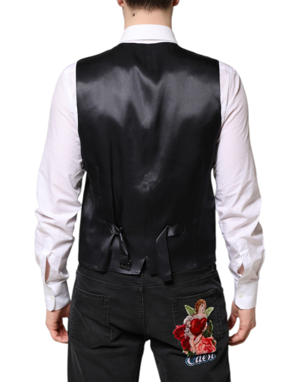 Veste de costume 2 pièces en laine bleu foncé MARTINI de Dolce &amp; Gabbana
