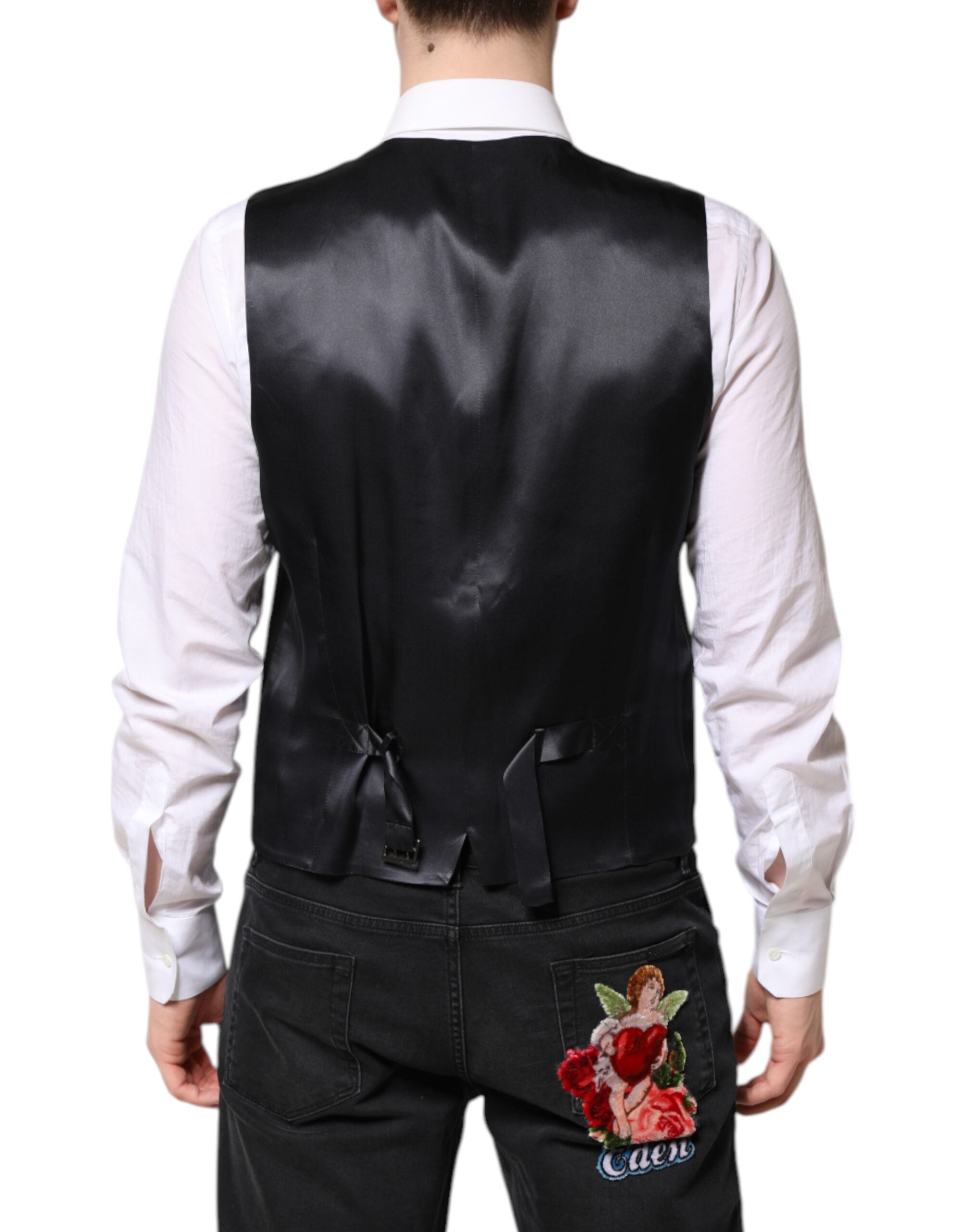 Veste de costume 2 pièces en laine bleu foncé MARTINI de Dolce &amp; Gabbana