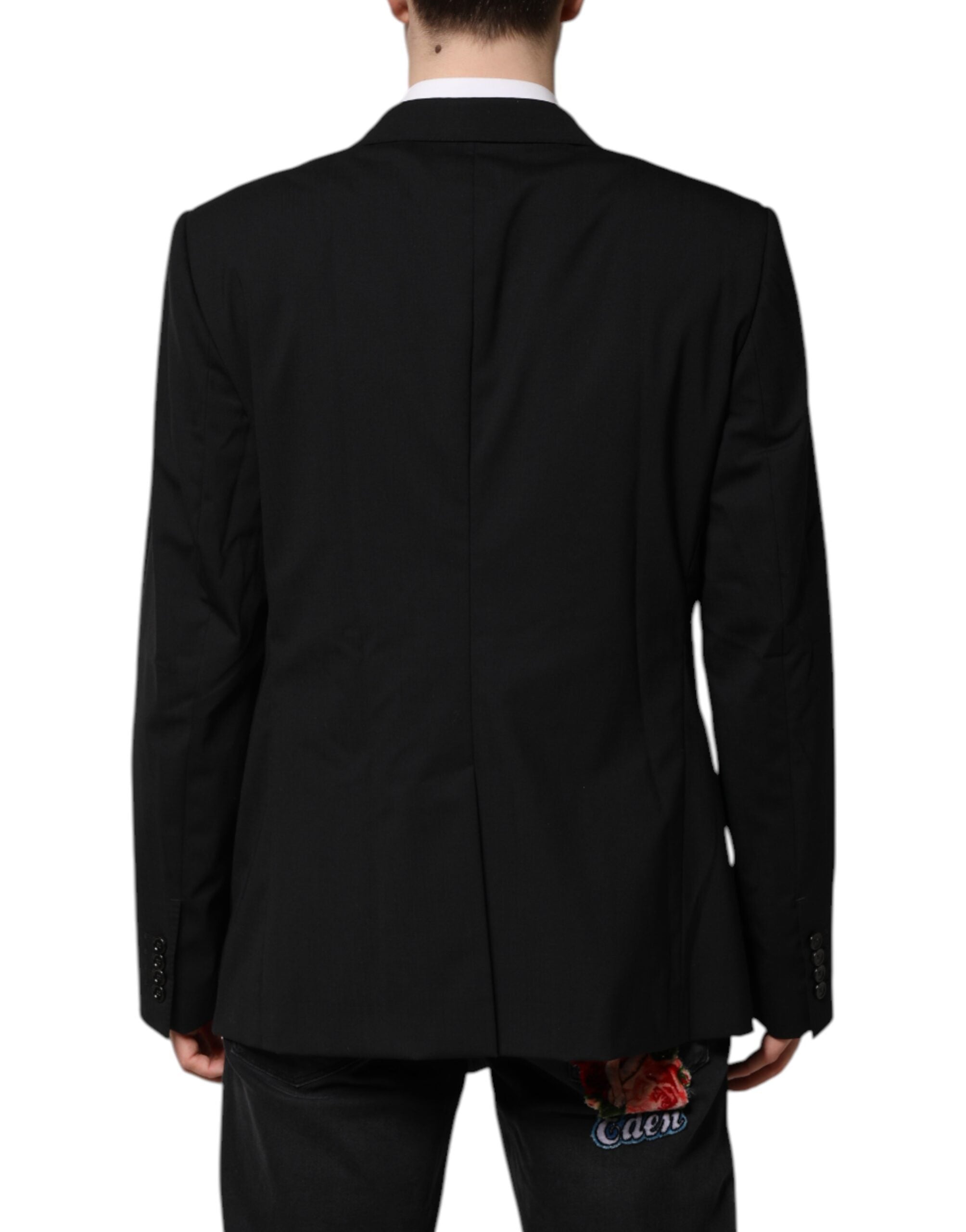 Veste de costume croisée noire MARTINI Dolce &amp; Gabbana