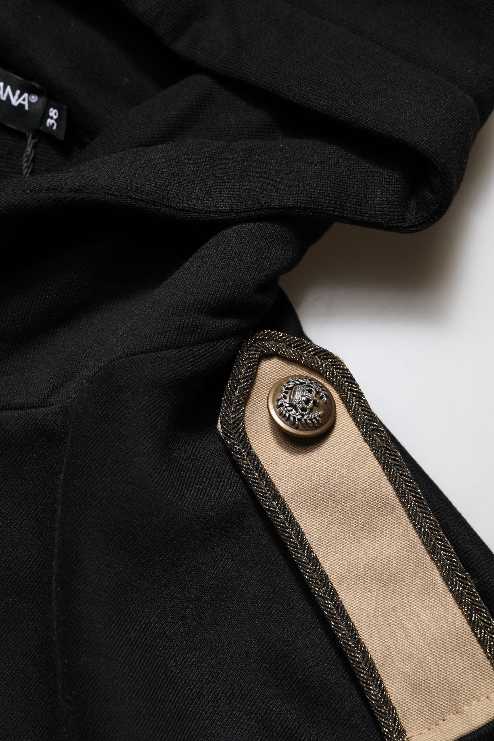 Veste sweat-shirt à capuche et fermeture éclair intégrale avec logo noir Dolce &amp; Gabbana