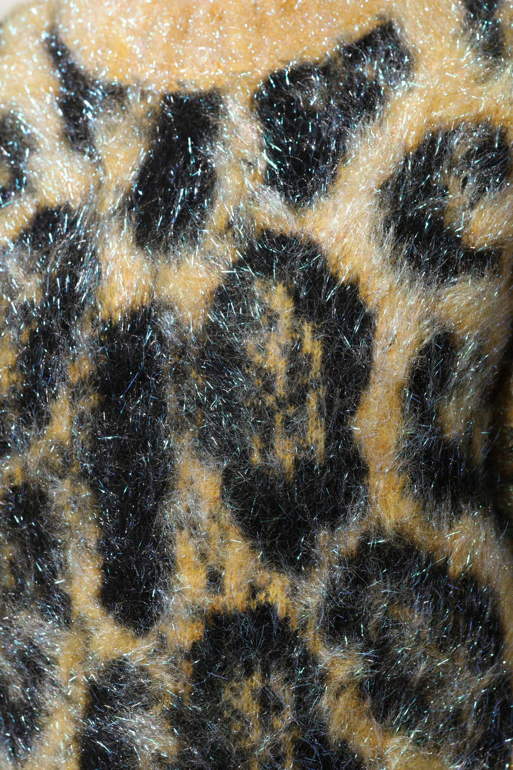 Dolce &amp; Gabbana Mehrfarbiger Rundhalspullover aus Mohair mit Leopardenmuster