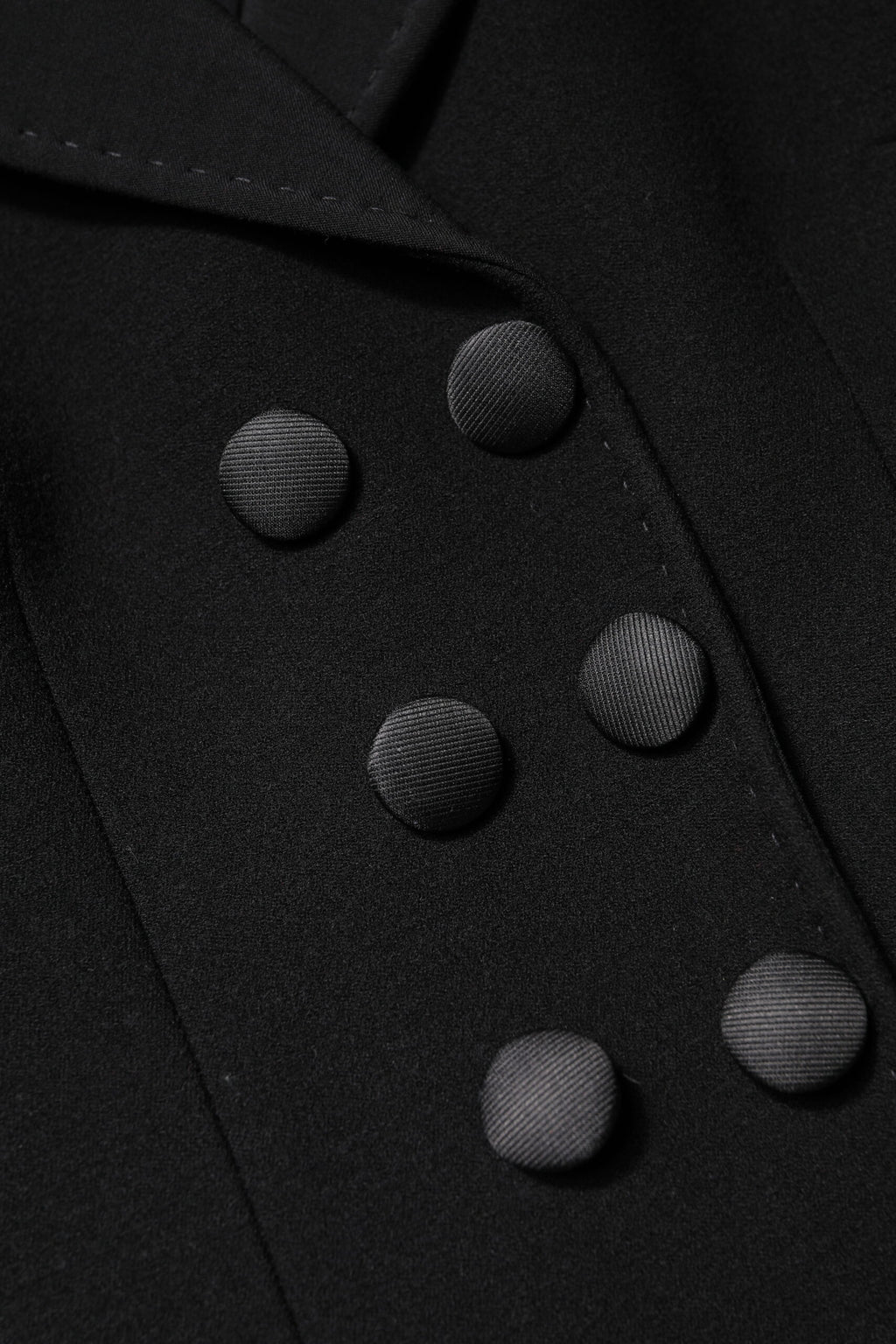 Dolce &amp; Gabbana – Zweireihiger Mantel aus schwarzer Wolle