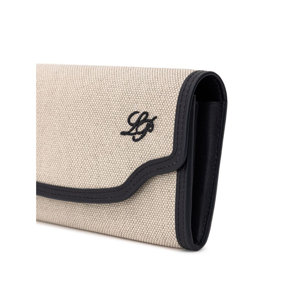Loro Piana Beige Fabric And Leather Wallet