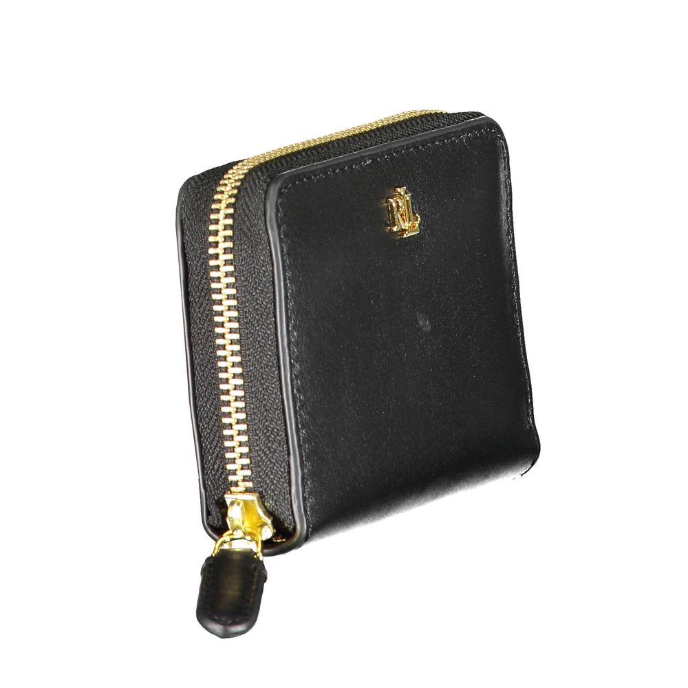Portefeuille en cuir noir Ralph Lauren