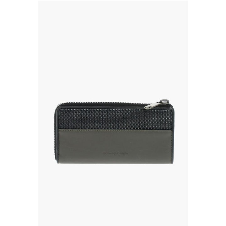 Ermenegildo Zegna EZ LUXURY leather continental wallet with zip closure