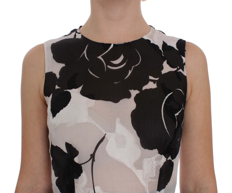 Robe longue élégante en soie à fleurs Dolce &amp; Gabbana