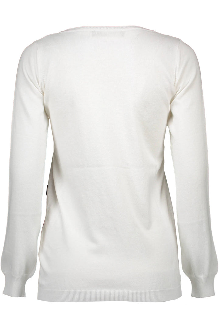 LOVE MOSCHINO WHITE WOMAN SWEATER
