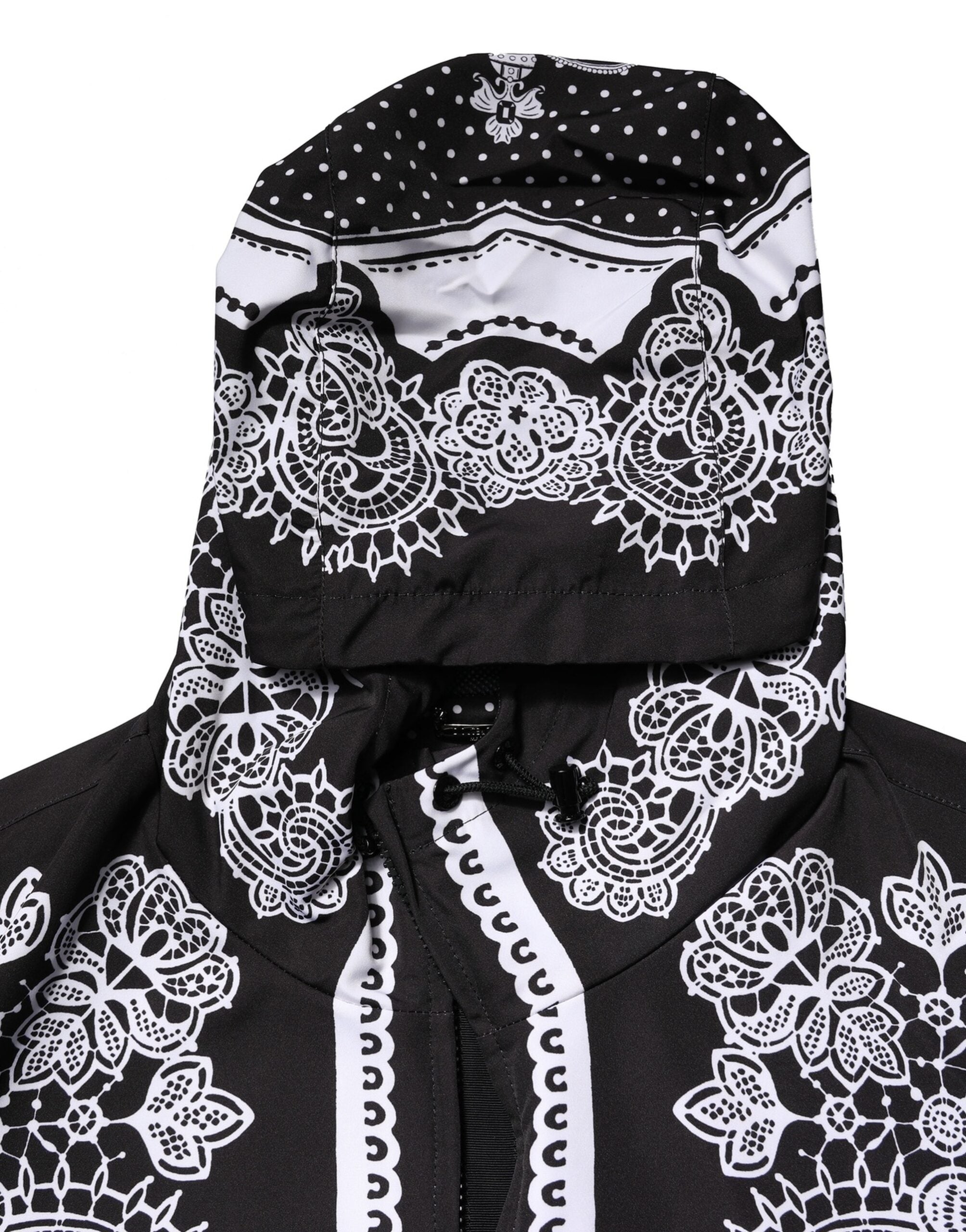 Dolce &amp; Gabbana Blouson aviateur à capuche noir à imprimé bandana
