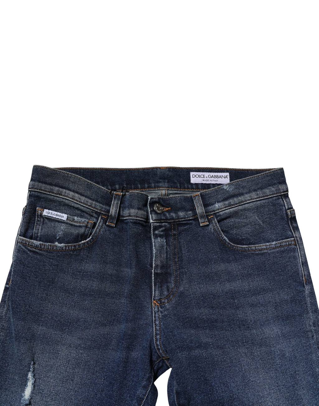 Dolce &amp; Gabbana – Blau verwaschene Skinny-Jeans aus Baumwolldenim