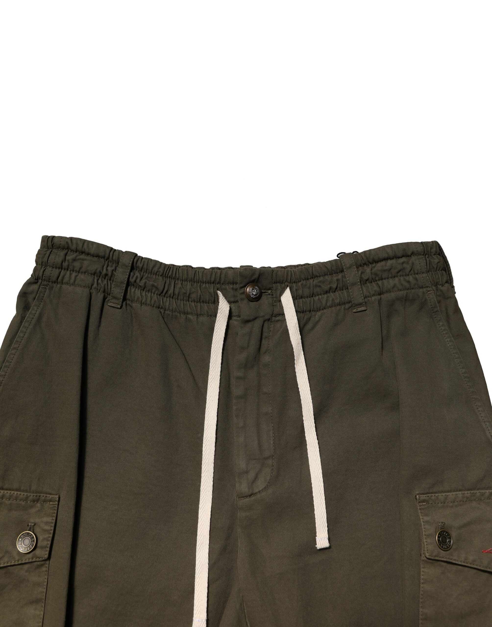 Dolce &amp; Gabbana – Braune Cargohose aus Baumwolle mit Kordelzug
