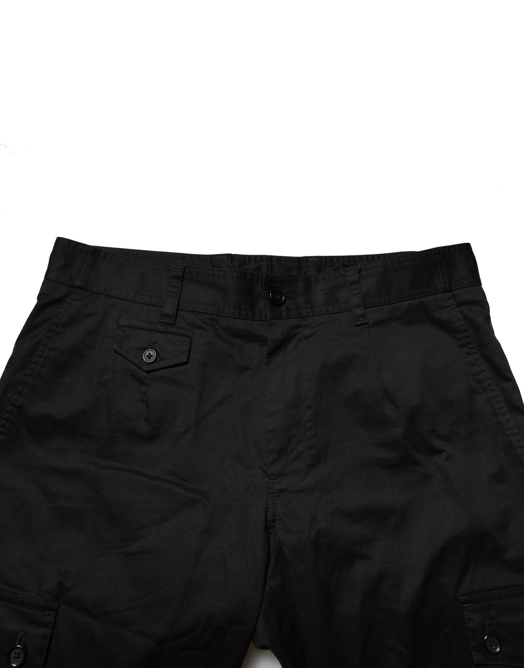 Dolce &amp; Gabbana – Schmale Anzughose aus schwarzer Baumwolle